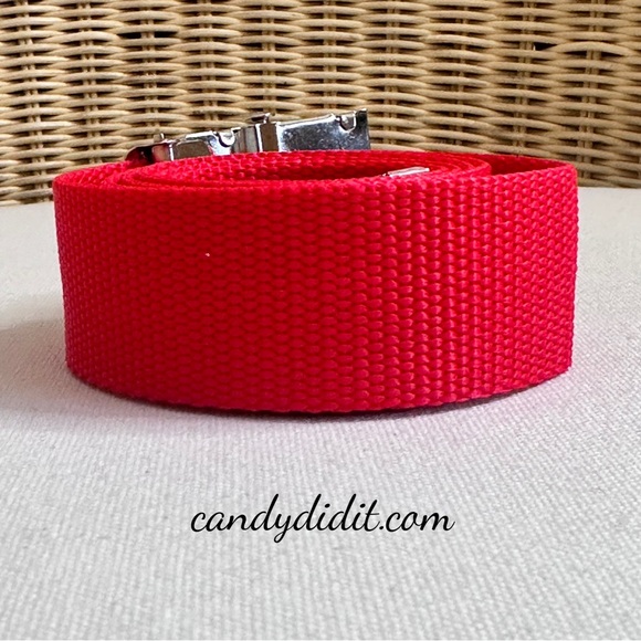 NWT Candy Did It! Handmade Red Star Crystal Adjustable Buckle Belt - Picture 5 of 8